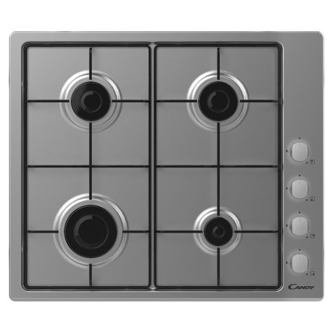 Candy CHW6LX Gas Hob 4 Burners Side Control 60cm Stainless Steel