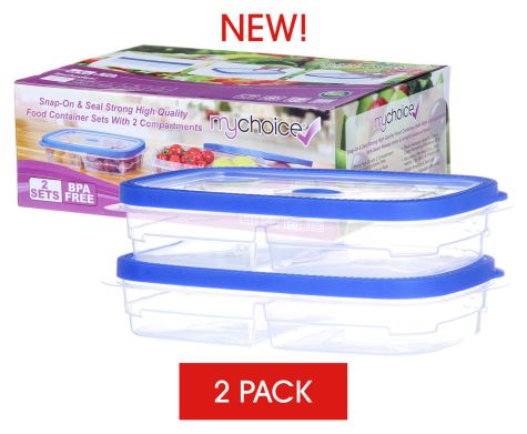 MyChoice Snap-On And Seal Strong High-Quality Food Storage And Meal Prep Containers - 2 Sets