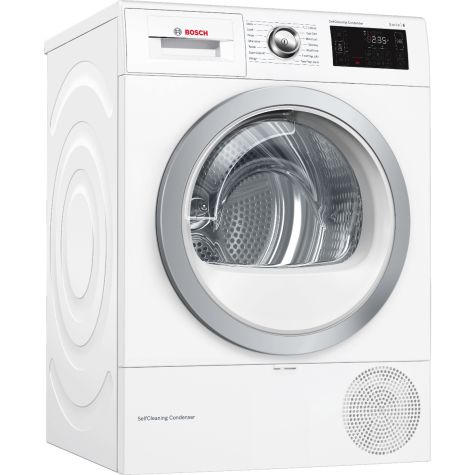  Bosch Serie 6 WTWH7660GB Wifi Connected 9Kg Heat Pump Tumble Dryer - White - A++ Rated
