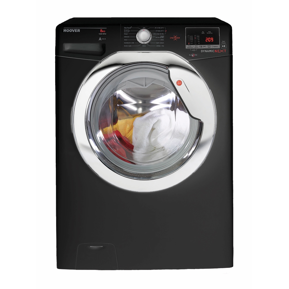 Hoover DXOC68AC3B Washing Machine Glossy Black 8kg 1600rpm A+++ Energy