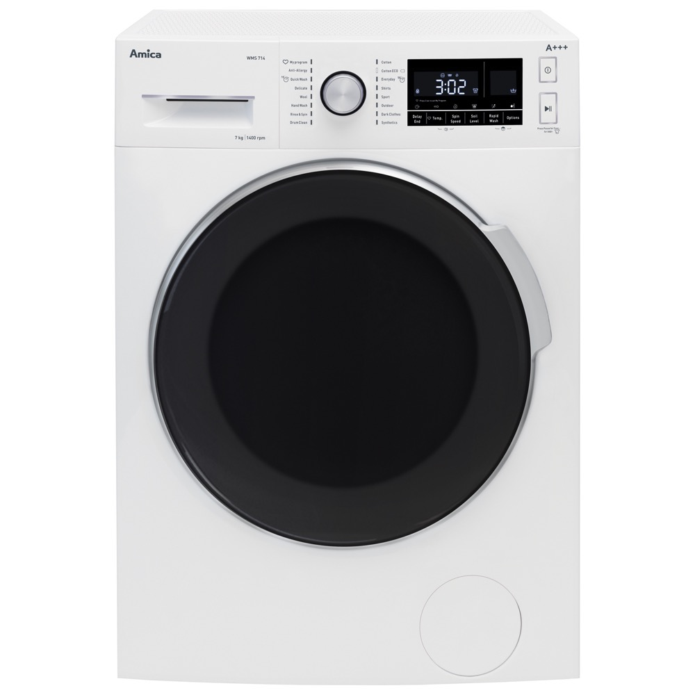 Amica WMS714 Washing Machine Freestanding 7kg 1400 RPM Spin A+++ White