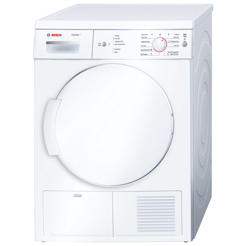 Bosch Serie 6 WTE84106GB Tumble Dryer Condenser Freestanding 7kg White