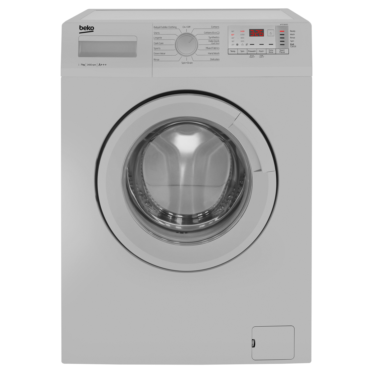 Beko WTG741M1S Washing Machine Freestanding 1400rpm 7kg A+++ Silver