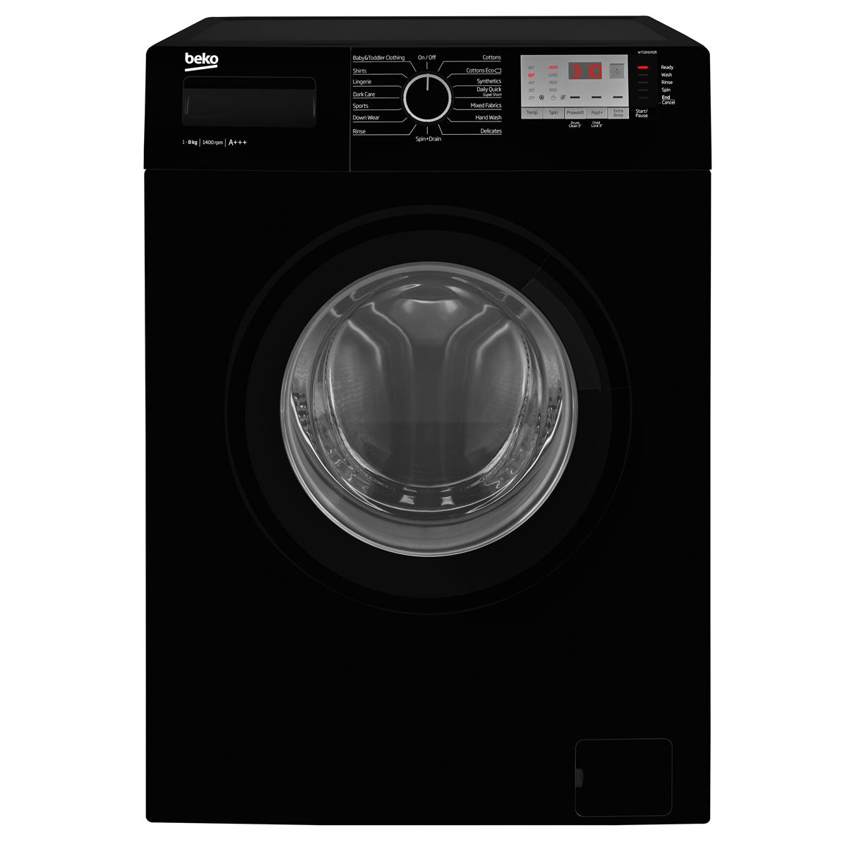 Beko WTG841M2B Washing Machine Freestanding 1400rpm 8kg A+++ Black